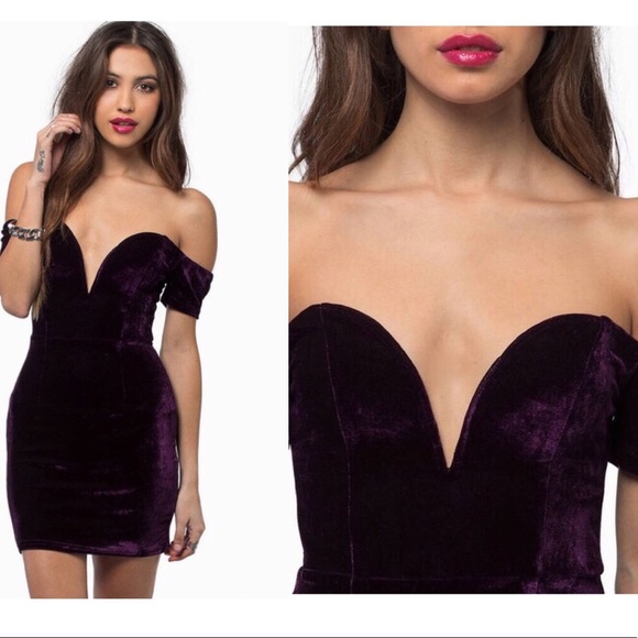 Tobi Dresses & Skirts - Plum Velvet Formal Dress